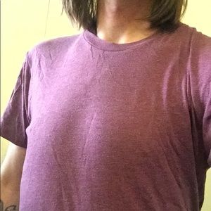 American Apparel 50/50 tee in plum, S